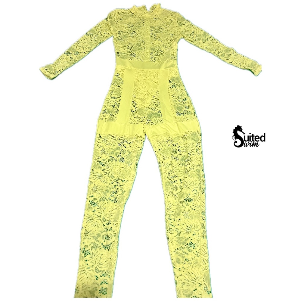Hollow-Out Bodysuit - Yellow